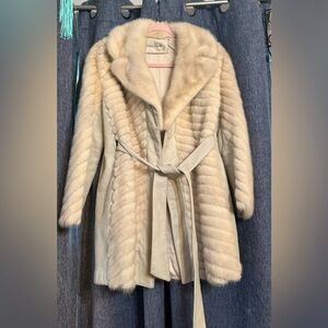 Jordan Marsh Mink Fur Belted Coat